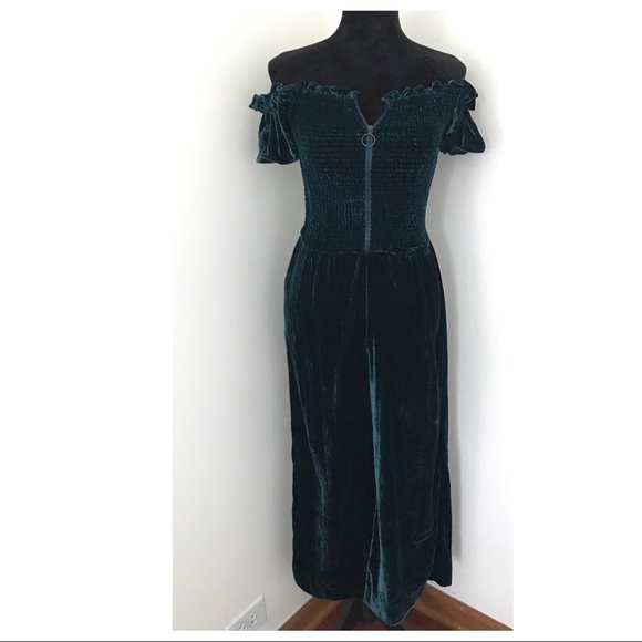 PARKER VELVET OFF-SHOULDER JUMPSUIT - Picture 2 of 8